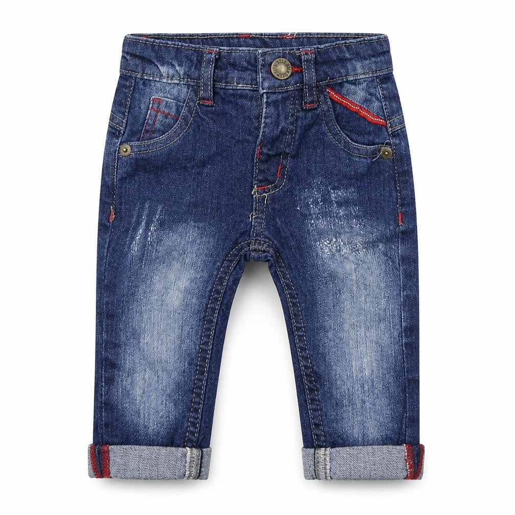 Minoti Boys Blue   Cargo Jeans Size 6-9 Months