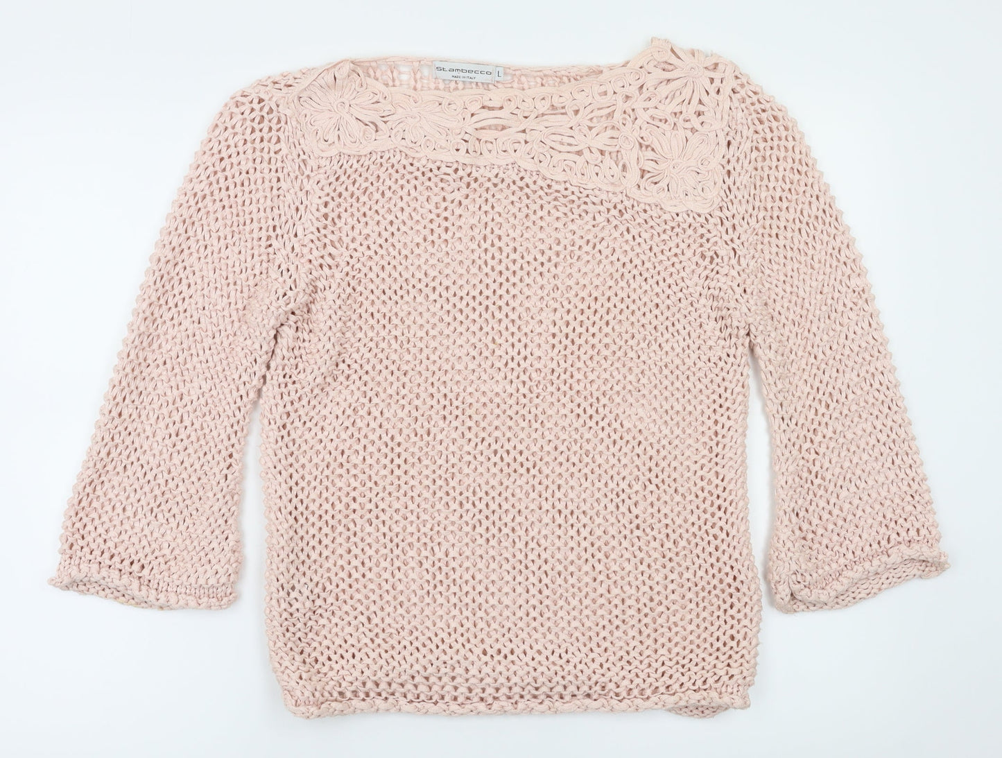 STAMBECCO Womens Pink   Pullover Jumper Size L