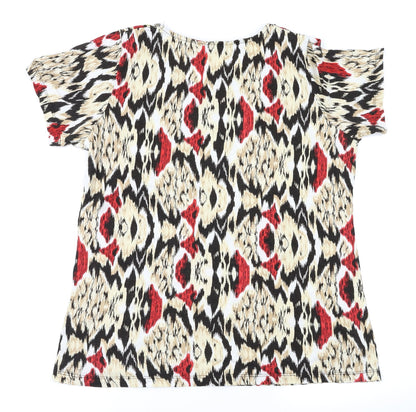 Back view of Isle women’s multicoloured basic t-shirt, size M