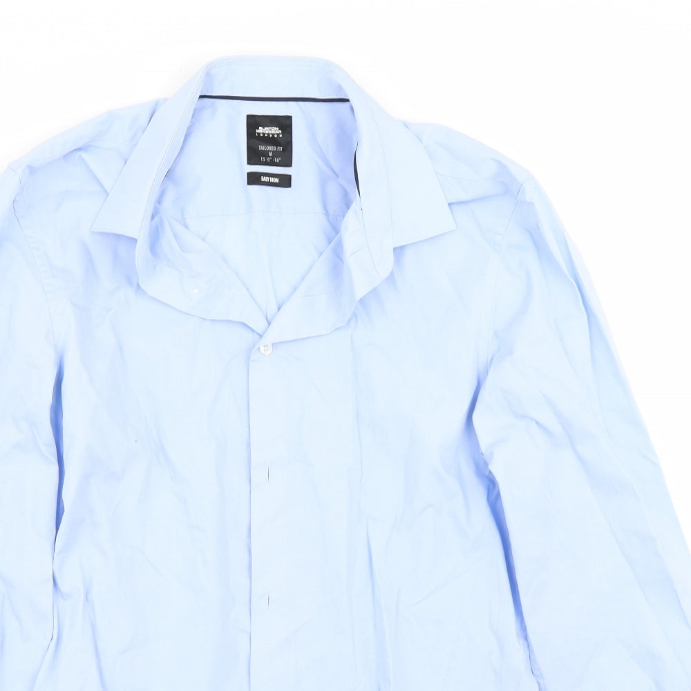 Burton Mens Blue  Canvas  Button-Up Size 15.5