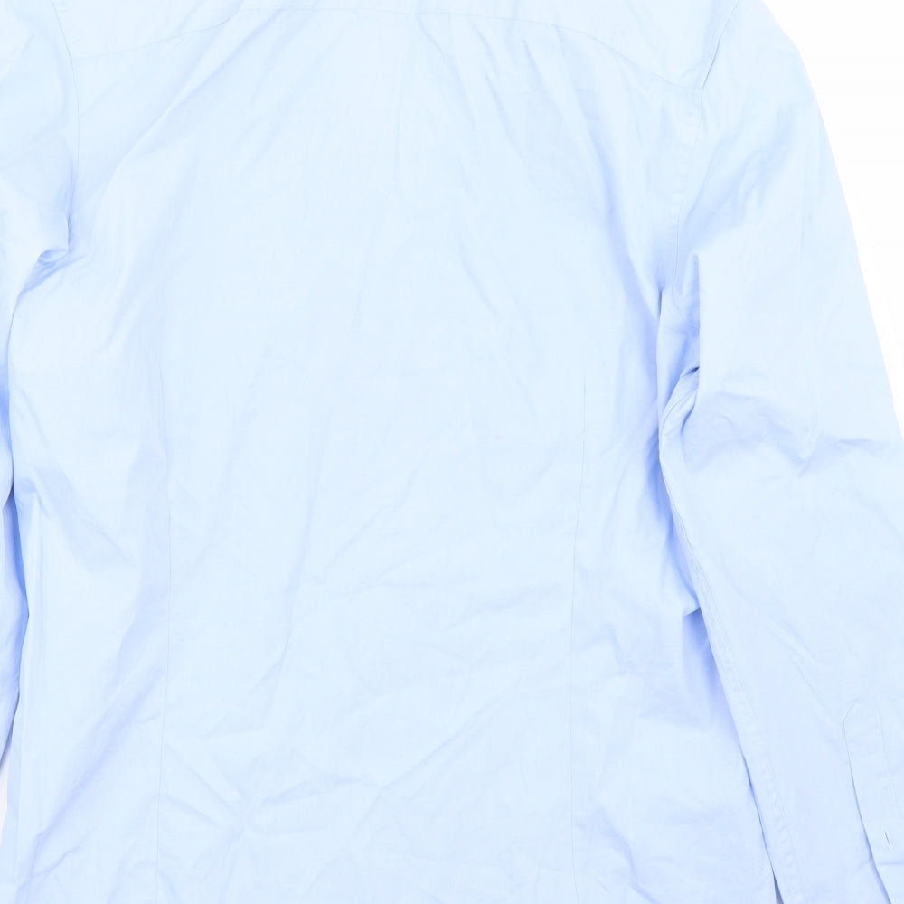 Burton Mens Blue  Canvas  Button-Up Size 15.5
