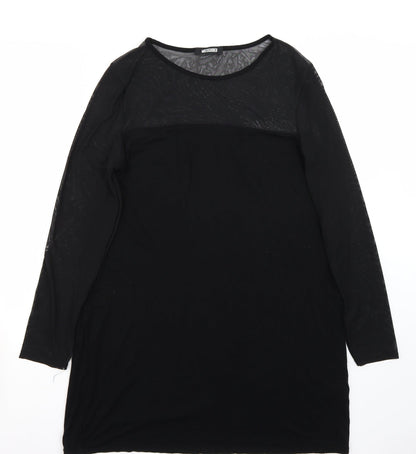 Additional front view of Missguided women’s black a-line, size UK 14