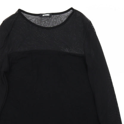 Close-up detail of Missguided women’s black a-line, size UK 14