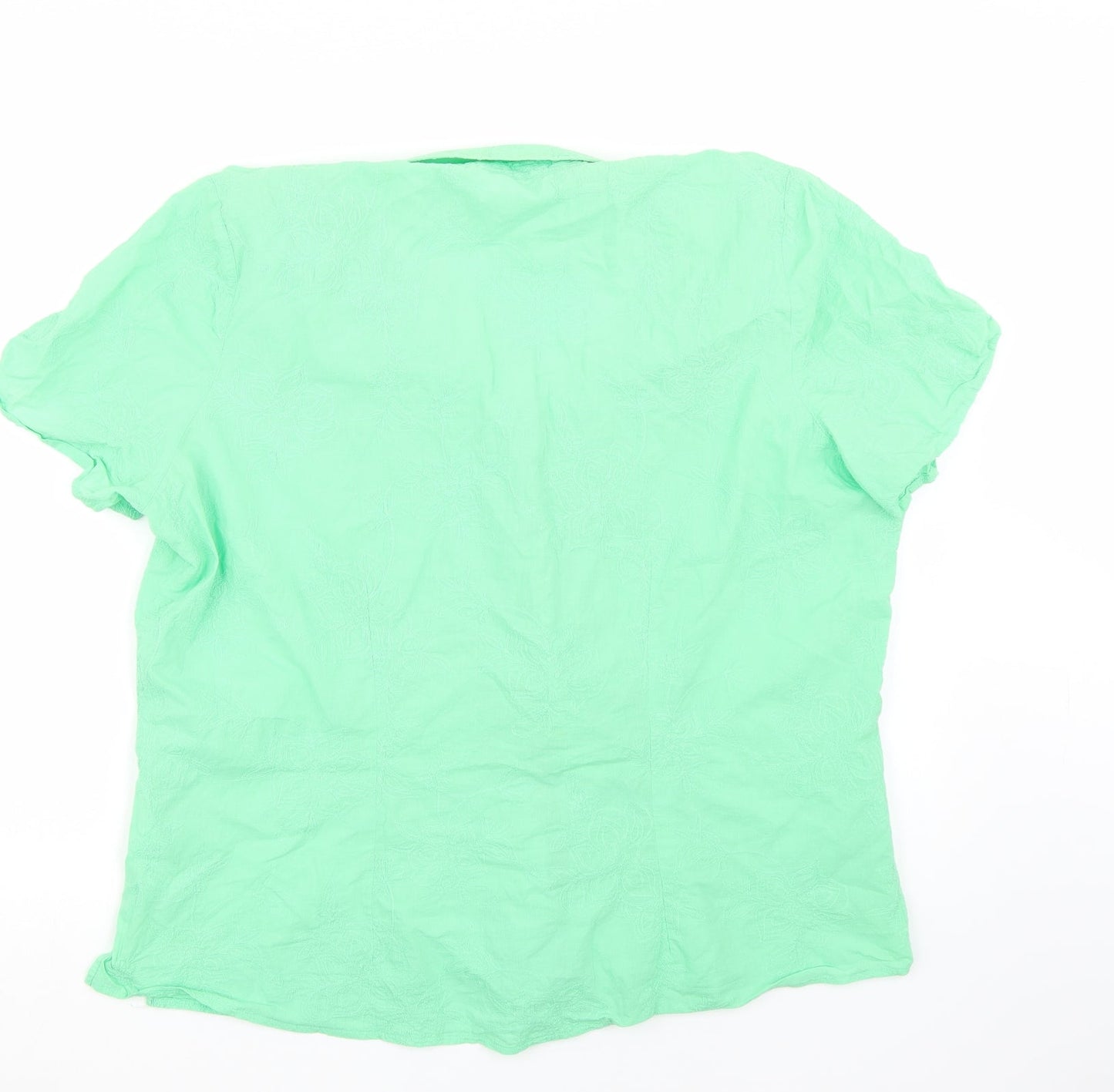 Canda Womens Green   Basic Button-Up Size 22