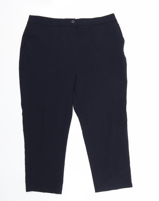 Isle Womens Blue   Trousers  Size 16 L24 in