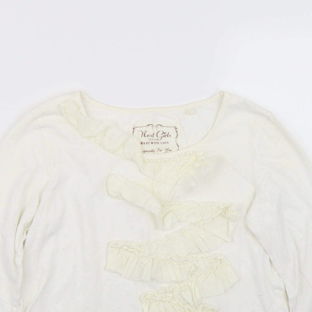 NEXT Girls White   Basic T-Shirt Size 11 Years