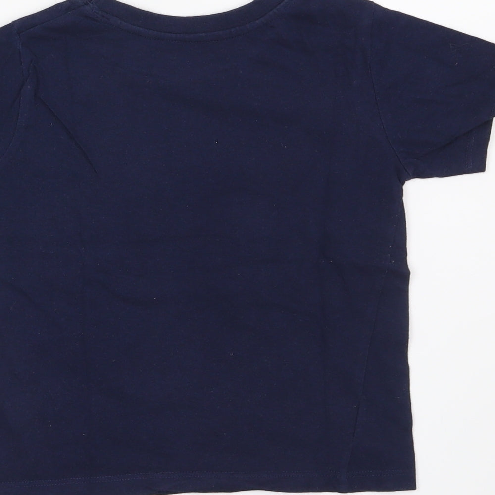 Primark Boys Blue   Basic T-Shirt Size 2-3 Years  - Dinosaur