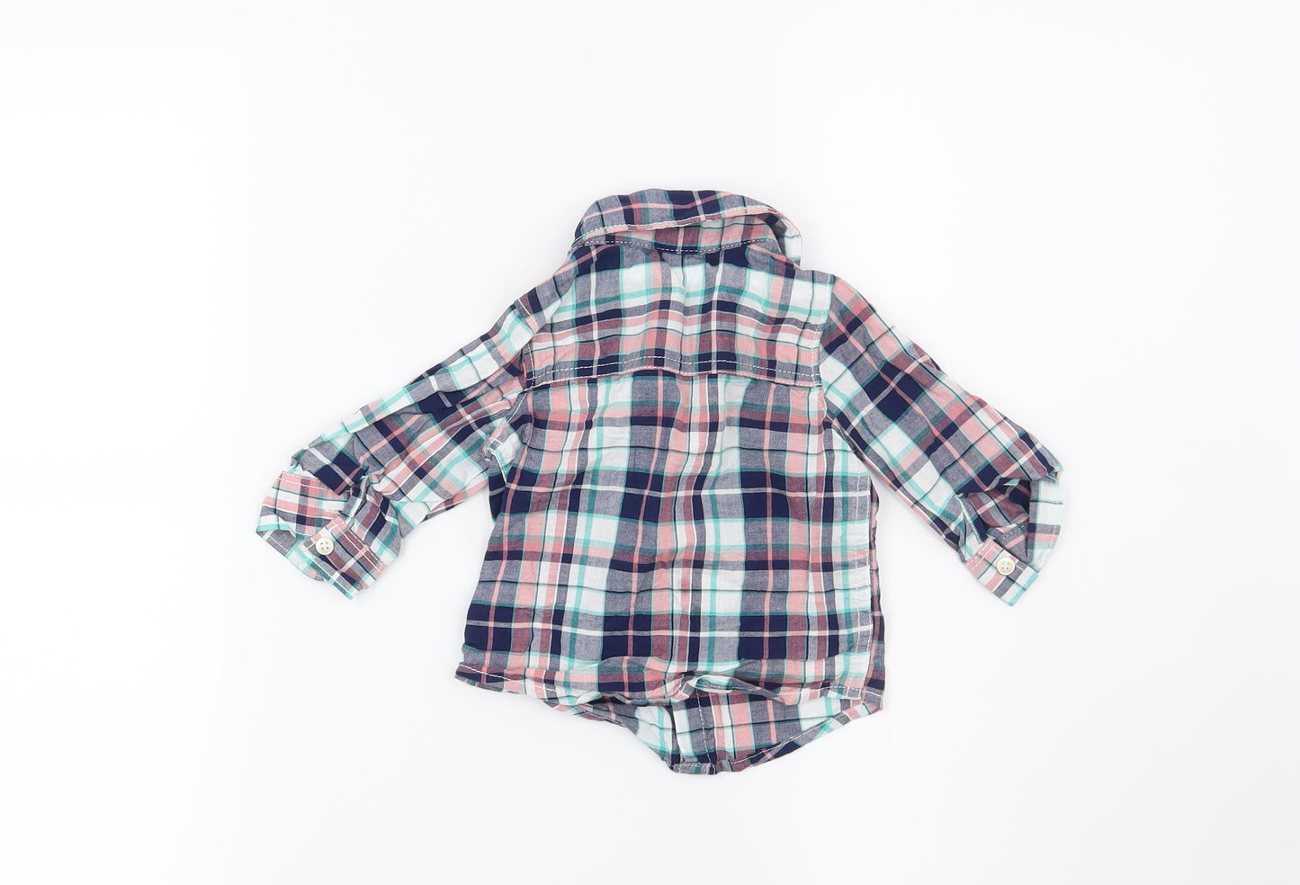 Carters Boys Blue Check  Basic Button-Up Size 3-6 Months