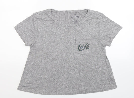 American Eagle Outfitters Womens Grey   Basic T-Shirt Size M