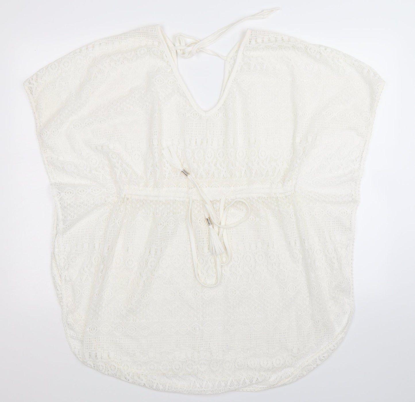 Preworn Womens White  Knit Pullover Jumper One Size
