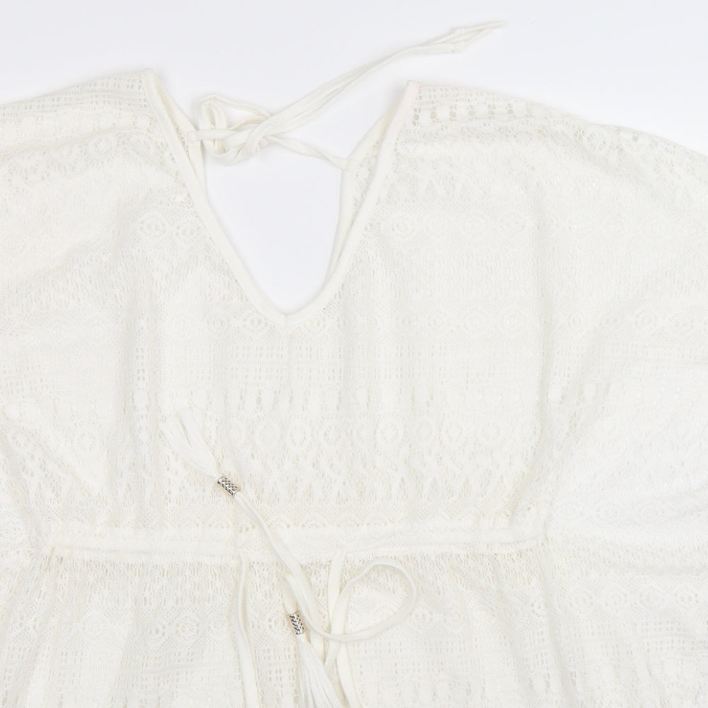 Preworn Womens White  Knit Pullover Jumper One Size