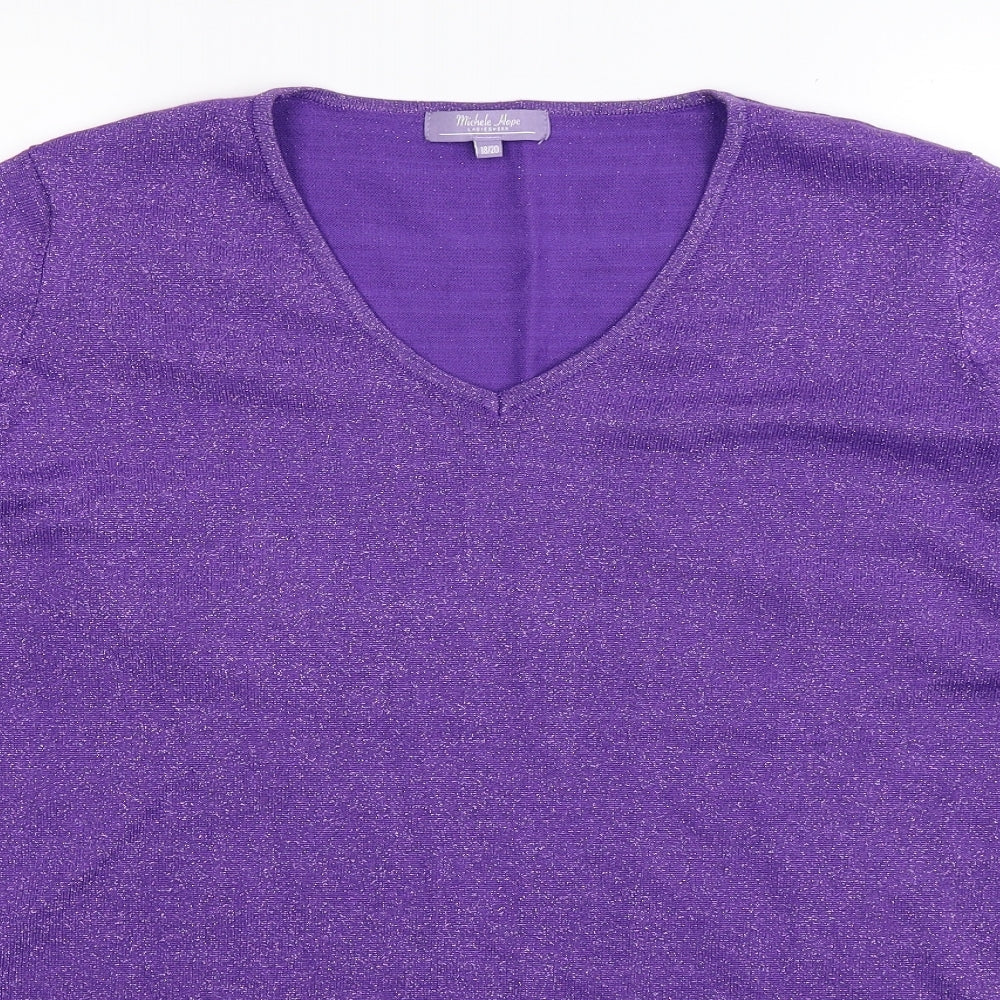 Michele Hope Womens Purple   Pullover Jumper Size 20