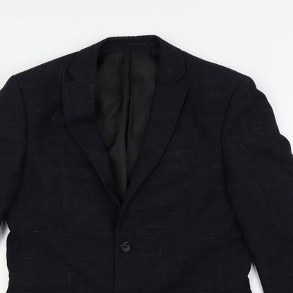 Close-up detail of Next men’s blue jacket suit jacket, size 38