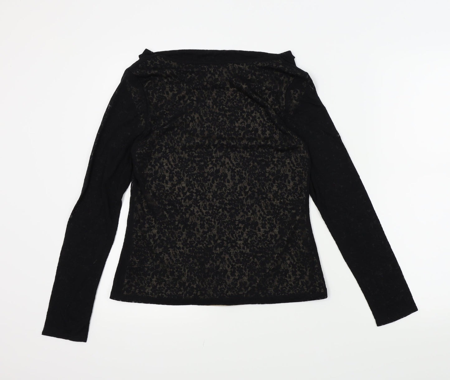 BHS Womens Black Floral  Basic Blouse Size 12