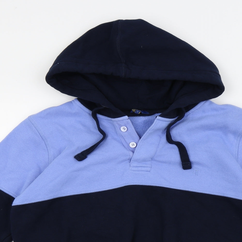 Cotton Traders Mens Blue   Pullover Hoodie Size S