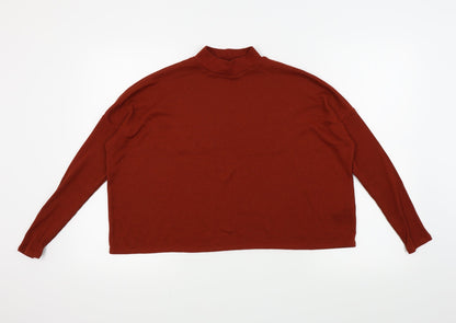 Additional front view of H&M women’s orange basic t-shirt, size S