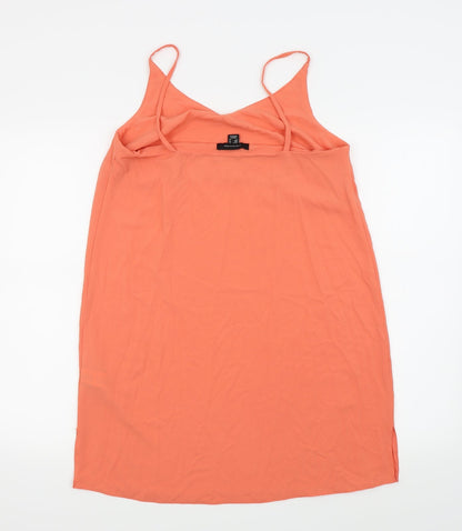 Back view of Atmosphere women’s orange basic tank, size UK 12