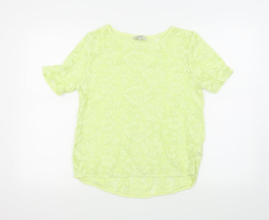 Papaya Womens Yellow   Basic T-Shirt Size 10