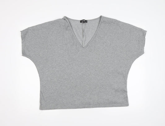 Missguided Womens Grey   Basic T-Shirt Size 12