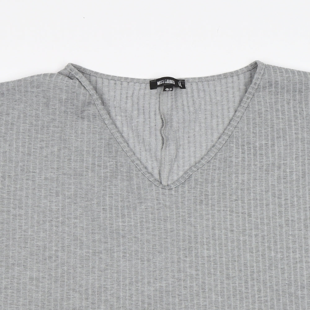 Missguided Womens Grey   Basic T-Shirt Size 12