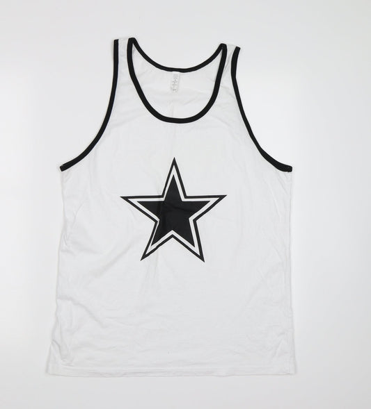 Preworn Womens White   Basic Tank Size M  -