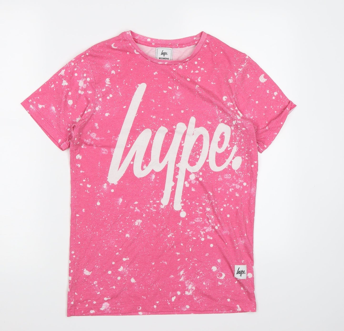 Hype Womens Pink   Basic T-Shirt Size 4