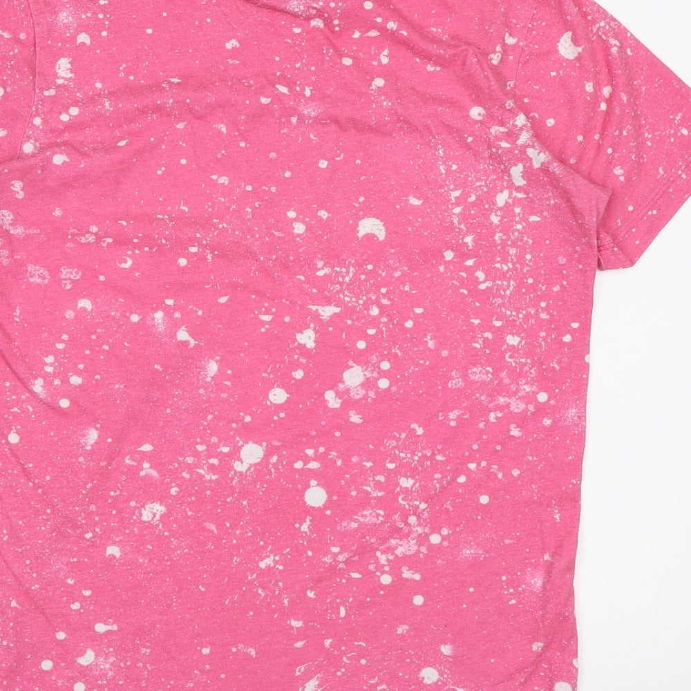 Hype Womens Pink   Basic T-Shirt Size 4