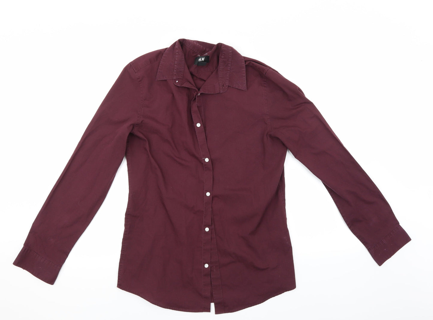 H&M Mens Red    Button-Up Size M
