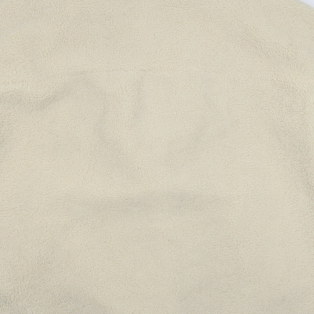 H&M Womens White   Windbreaker Coat Size S  - Sheep Skin Look