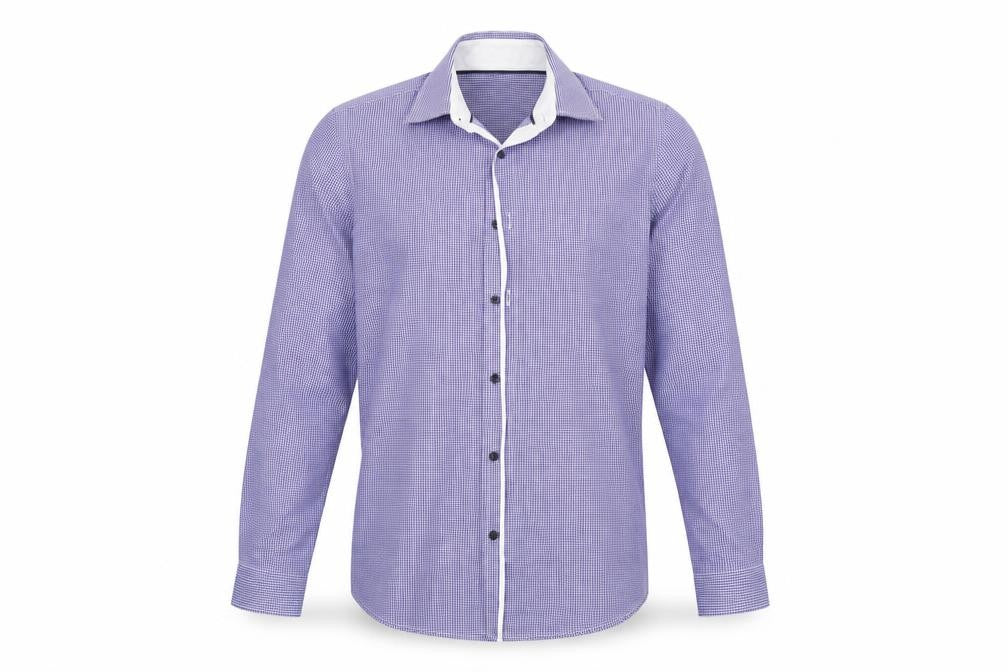 River Island Mens Blue Check   Dress Shirt Size M