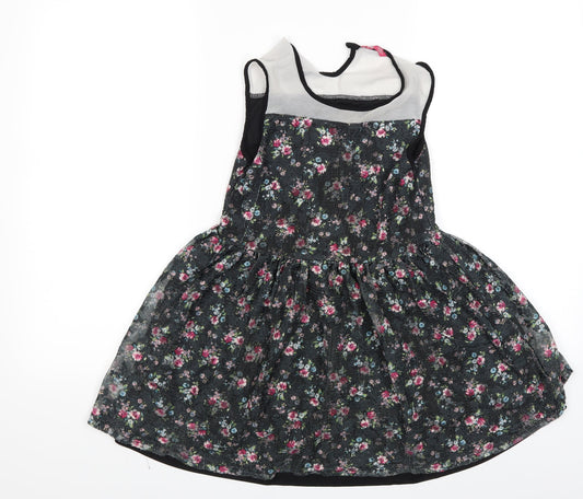 YD Girls Multicoloured Floral  T-Shirt Dress  Size 9-10 Years