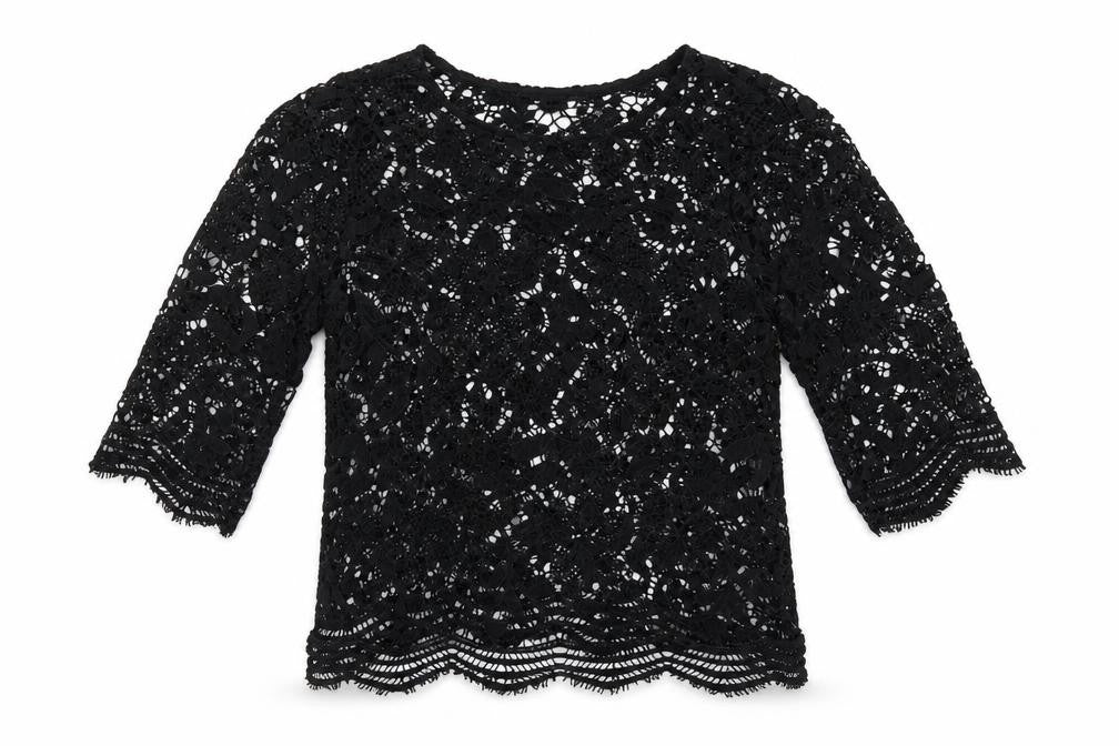Cellbes Womens Black Floral  Tunic Blouse Size 10