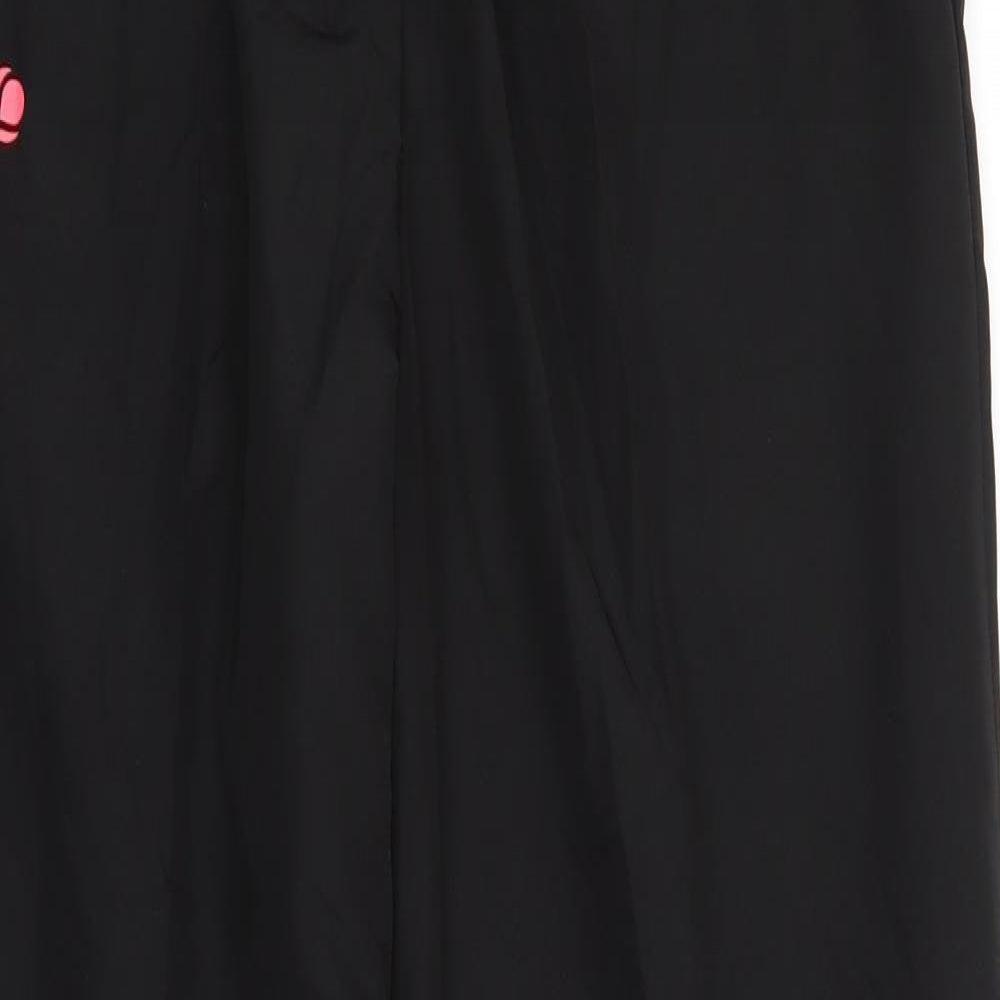 Preworn Mens Black   Windbreaker Trousers Size 28 in L30 in - Elastic Waist