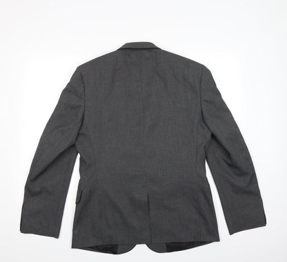 Back view of F&F men’s grey jacket suit jacket