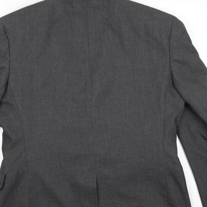Brand and care label for F&F men’s grey jacket suit jacket
