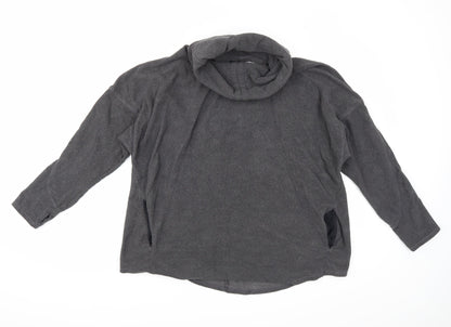 Front view of declathon women’s grey henley jumper, size 2XL