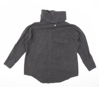 Back view of declathon women’s grey henley jumper, size 2XL