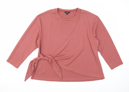 Additional front view of Capsule women’s red jumper, size UK 20