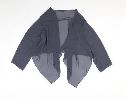 Back view of Likemary women’s grey cardigan jumper, size UK 14