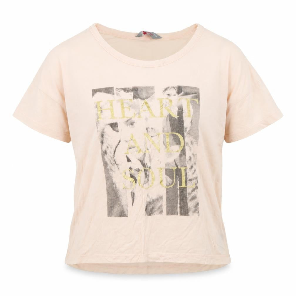Dorothy Perkins Womens Beige   Cropped T-Shirt Size 10