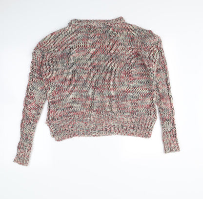 Back view of G21 women’s multicoloured jumper, size UK 12