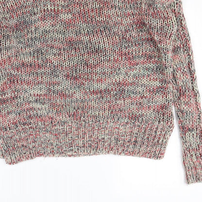 Brand and care label for G21 women’s multicoloured jumper, size UK 12