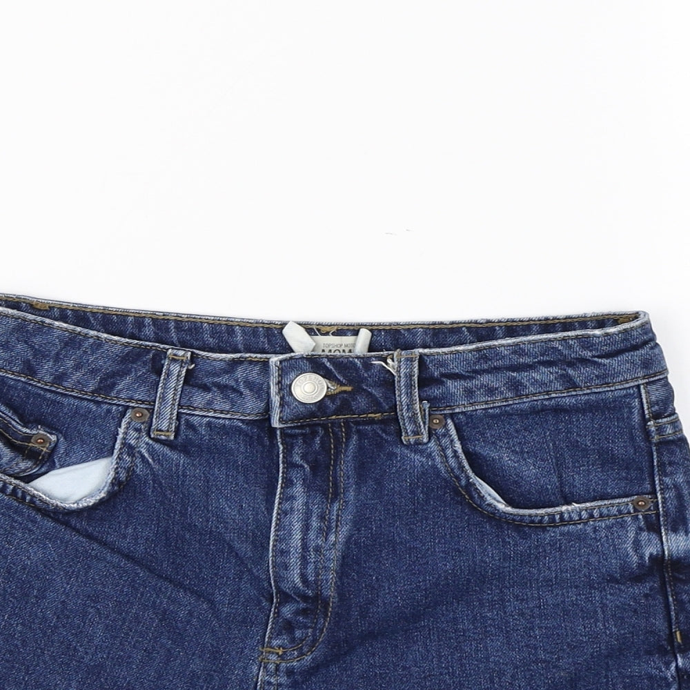 Topshop Womens Blue   Cut-Off Shorts Size 6