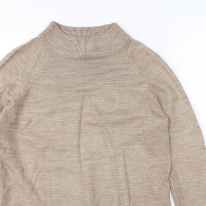 Close-up detail of Atmosphere women’s brown jumper, size UK 8