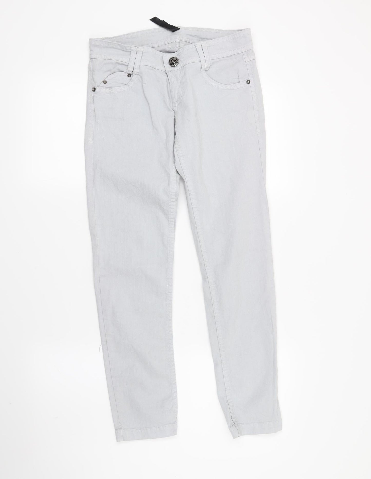 Stradivarius Womens Grey  Denim Skinny Jeans Size 8