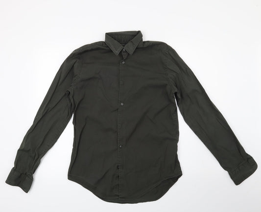 zara man Mens Green    Button-Up Size M