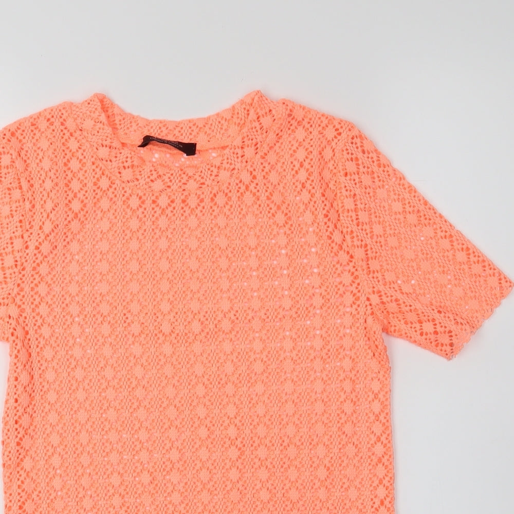 Bershka Womens Orange   Pullover Jumper Size S  - neon