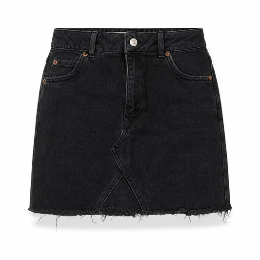 Topshop Womens Grey  Denim Straight & Pencil Skirt Size 8