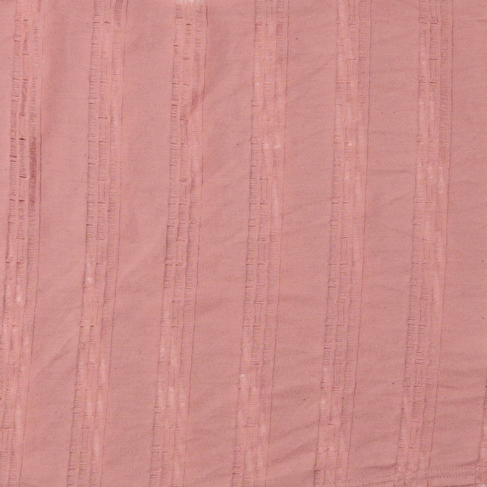 New Look Womens Pink   Basic T-Shirt Size 14  - distressed