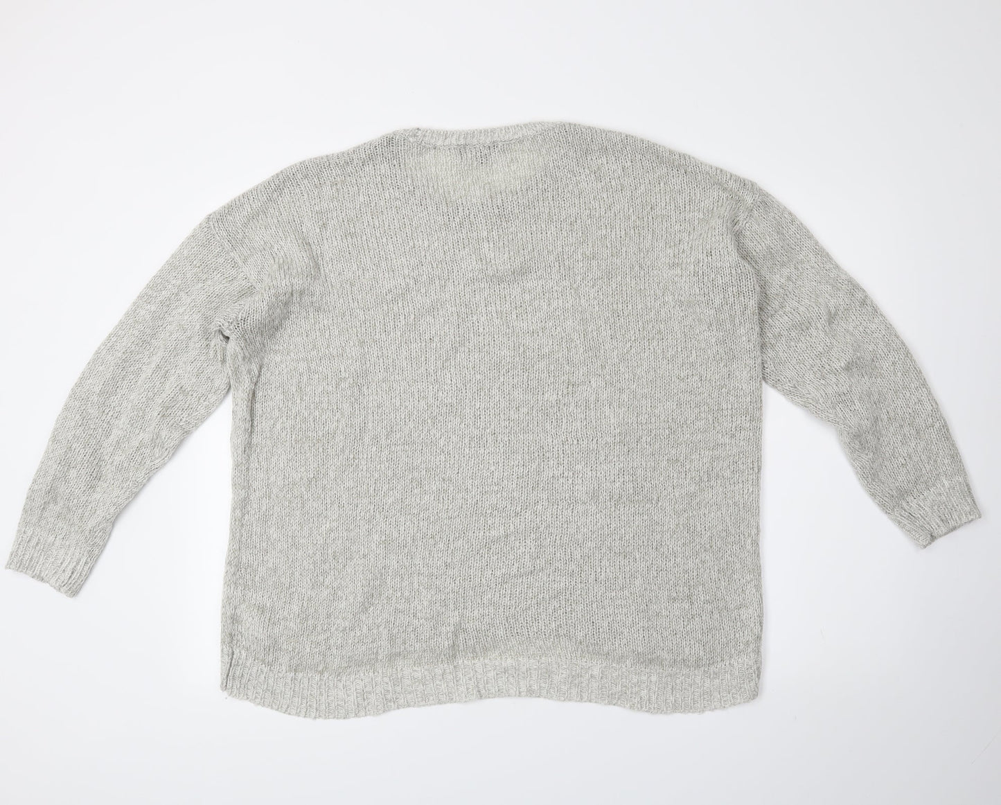 New Look Womens Grey   Pullover Jumper Size L  - 100% acrylic